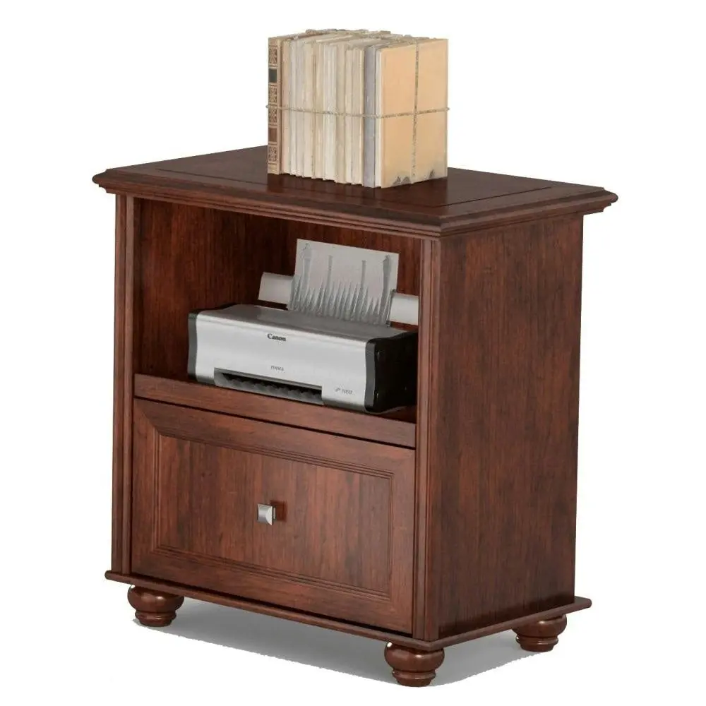 Maestro Furniture Stanford Printer Cart Filing Cabinet Office Storage - Walnut