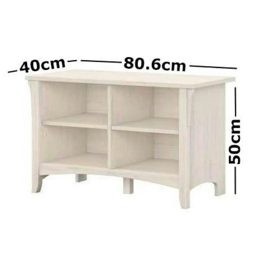 Maestro Furniture Salinas Shoe Bench Cabinet Storage - Antique White