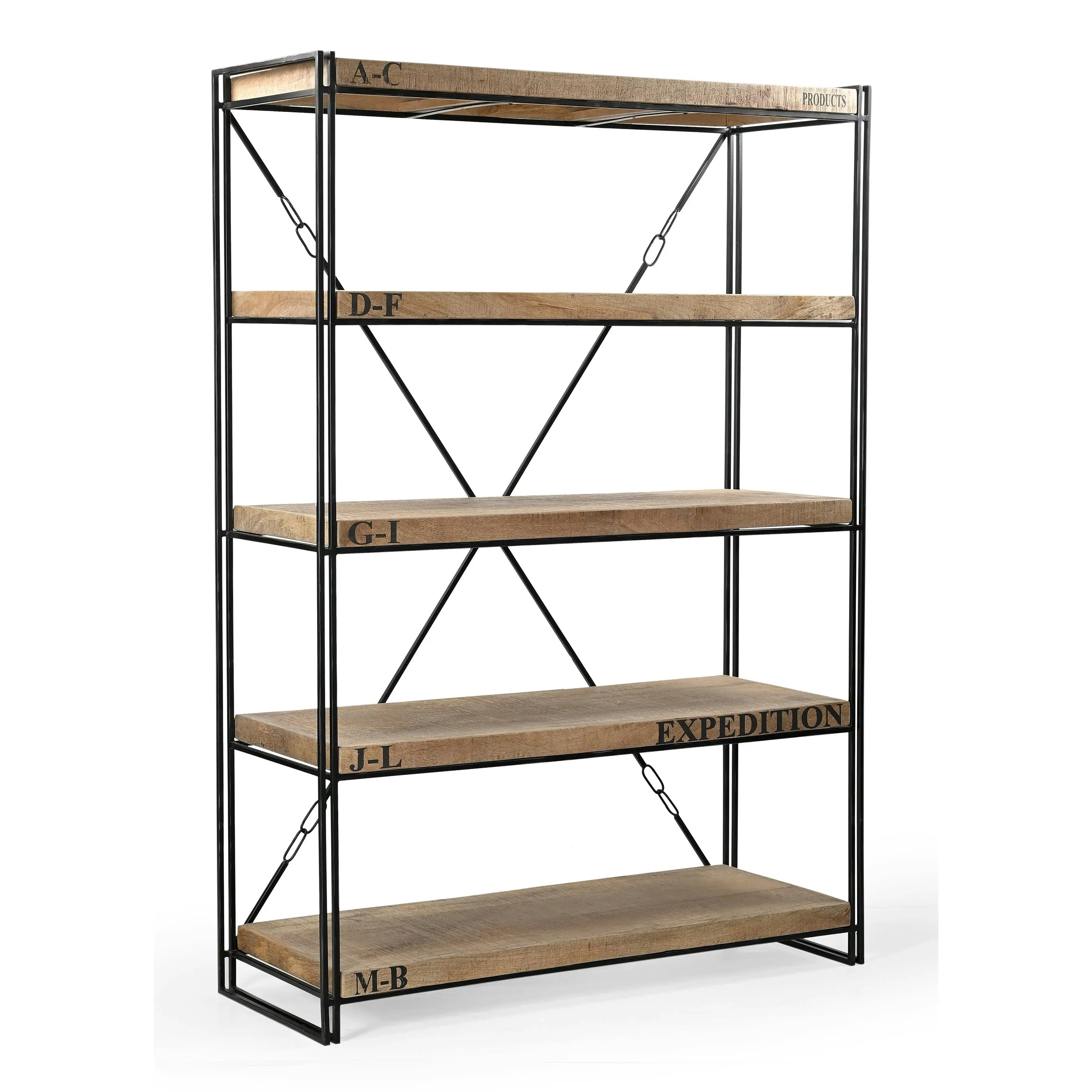 Exo Expedition Industrial Rustic Bookcase Display Cabinet