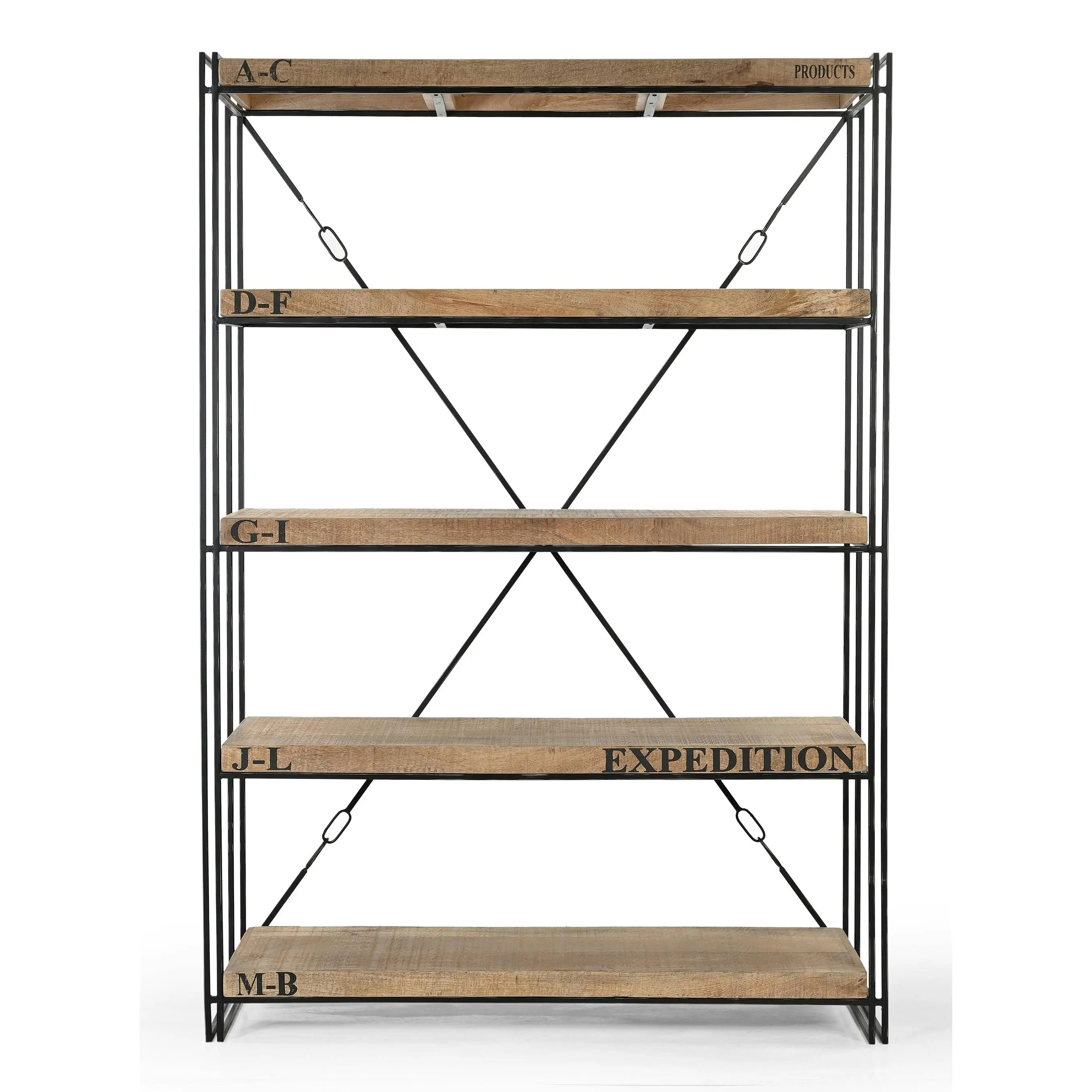 Exo Expedition Industrial Rustic Bookcase Display Cabinet