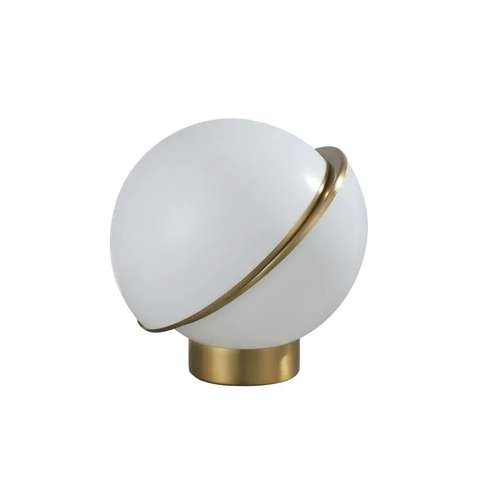 Gigi Modern Futuristic Cylindrical Table Lamp Light Gold White