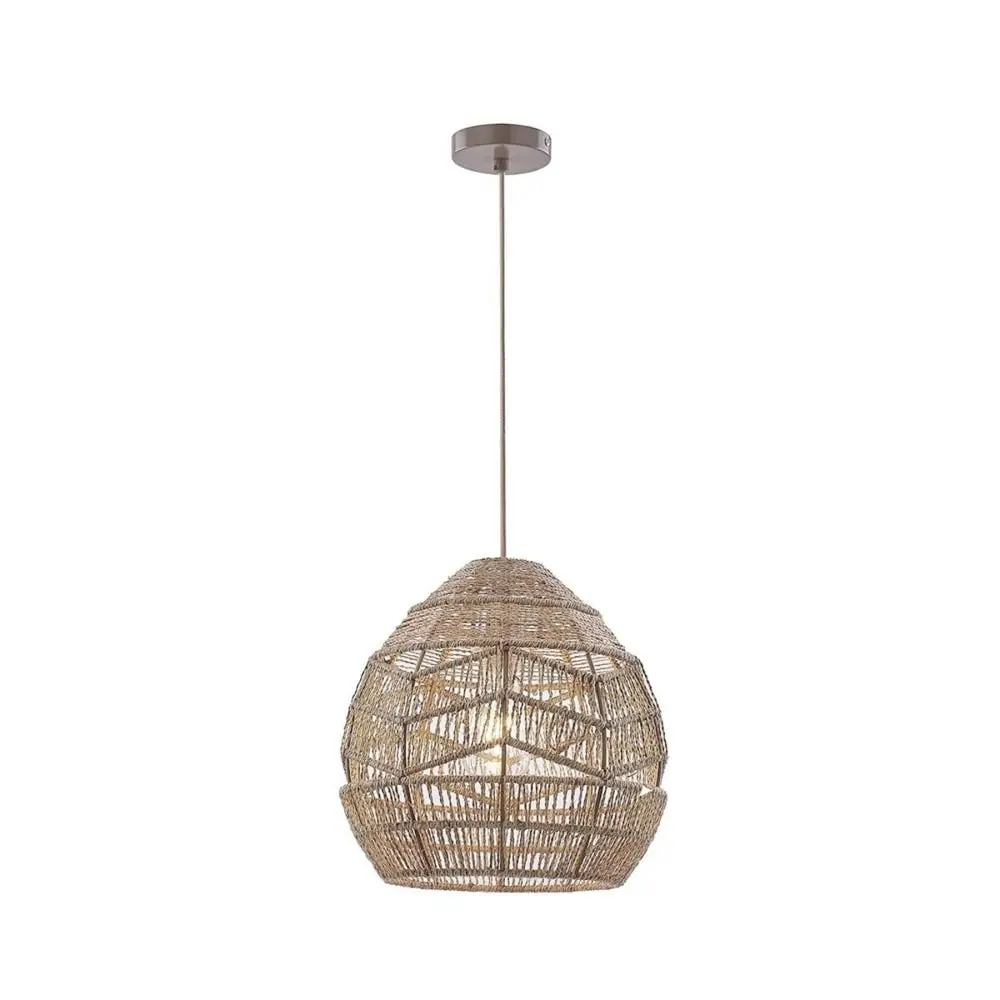 Hayes Modern Elegant Pendant Lamp Ceiling Light  - Natural Hemp