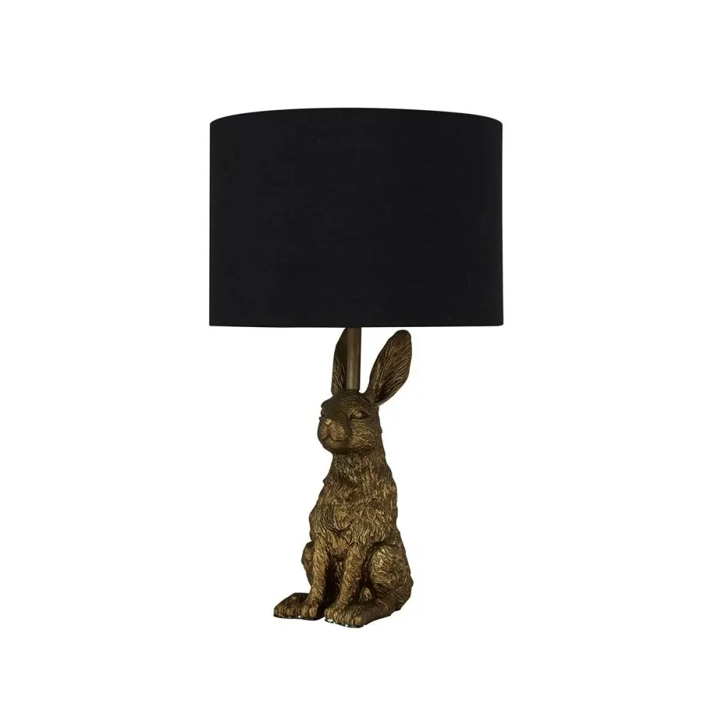 Rabbit Sitting Modern Elegant Table Lamp Desk Light - Gold & Black