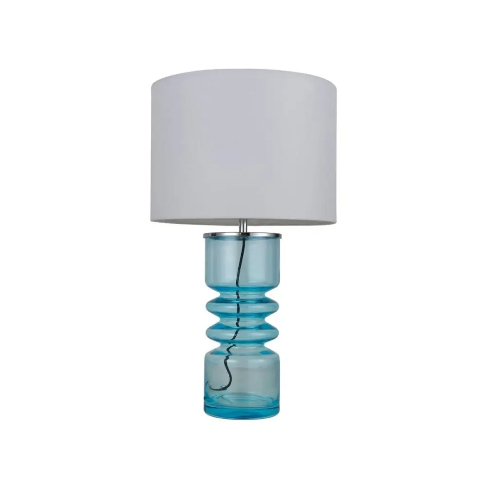 Duchy Modern Elegant Table Lamp Desk Light - Aqua & White