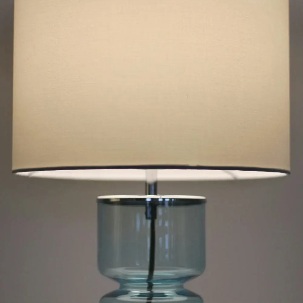 Duchy Modern Elegant Table Lamp Desk Light - Aqua & White