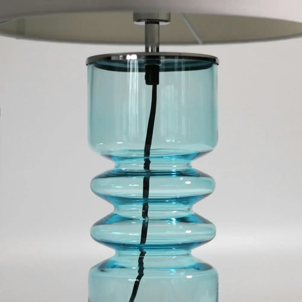 Duchy Modern Elegant Table Lamp Desk Light - Aqua & White