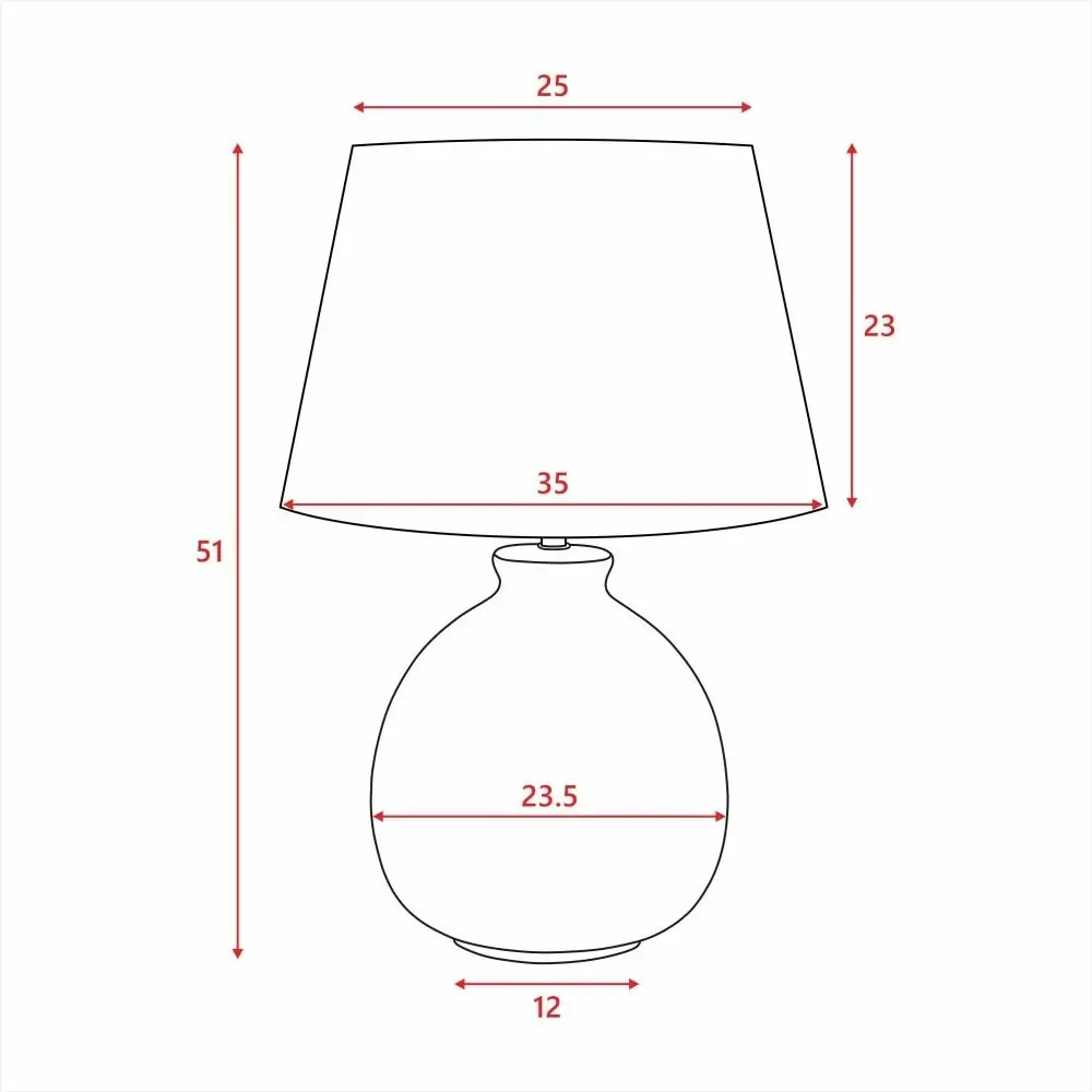 Chester Ceramic Table Desk Lamp Blue / White Base - White Linen Shade