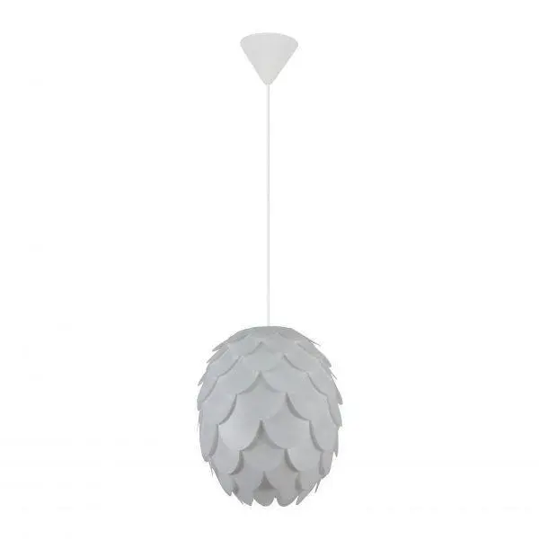 Orion PVC Hanging Pendant Lamp Oval Shape - White