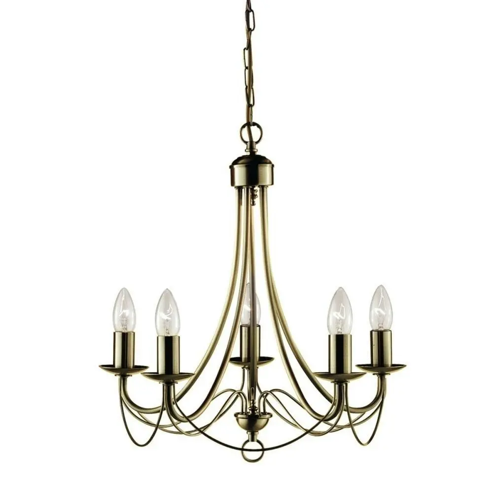 Solaris Modern Luxury Chandelier Light Pendant Lamp - Antique Brass