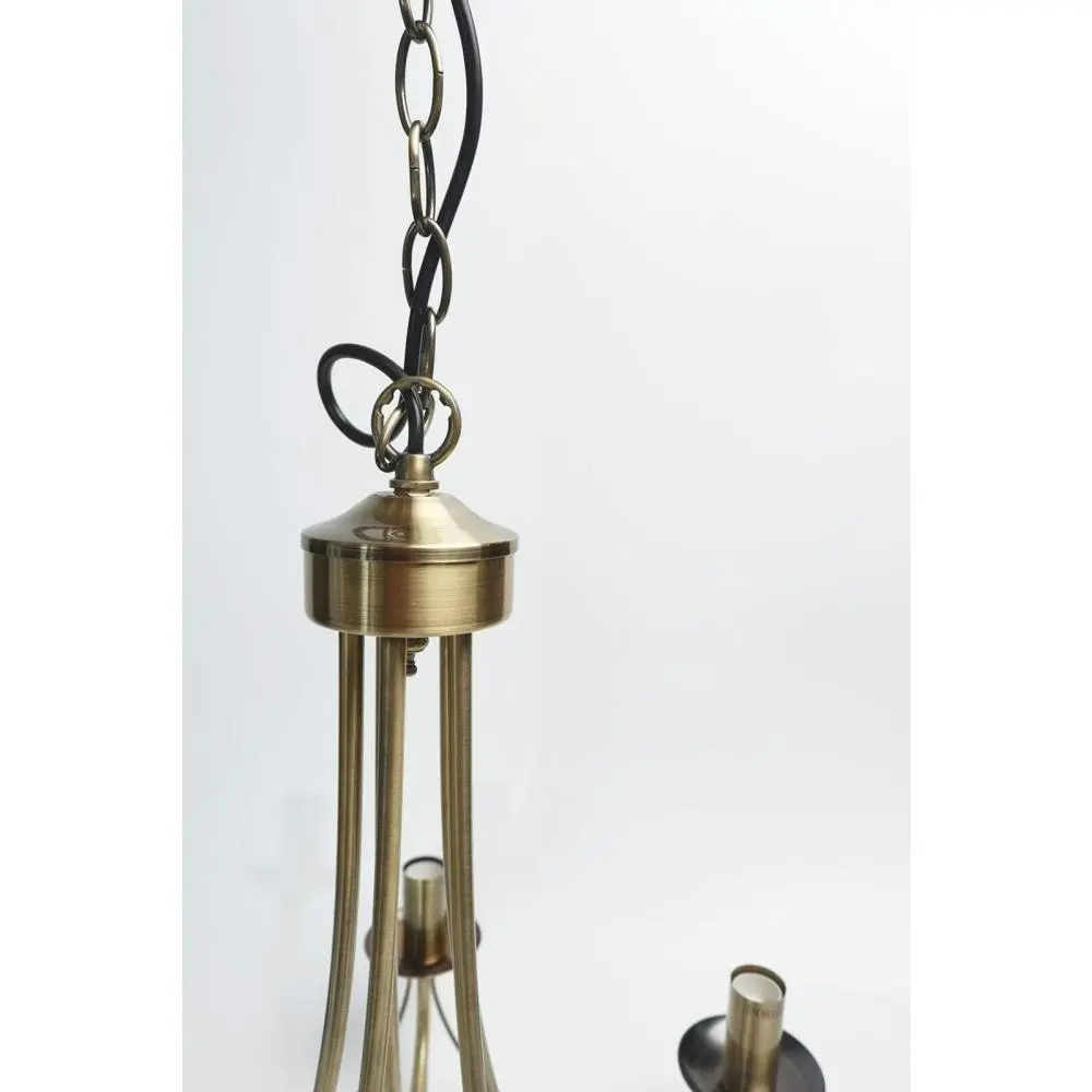 Solaris Modern Luxury Chandelier Light Pendant Lamp - Antique Brass