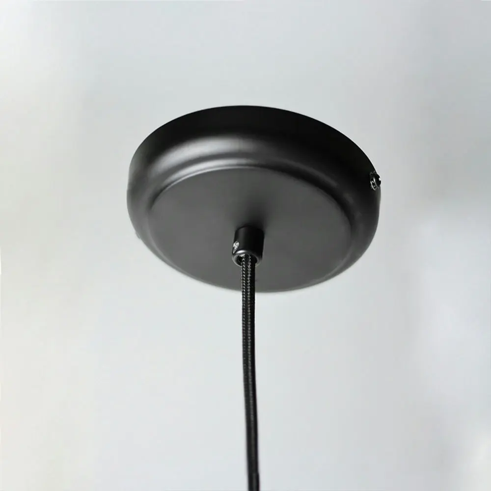 Oakley Modern Classic Rattan Shade Pendant Lamp Light Black