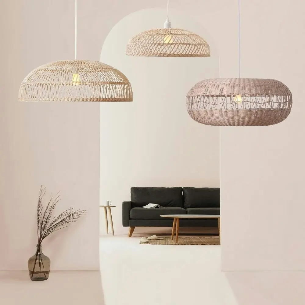 Lacono Rattan Modern Elegant Pendant Lamp Ceiling Light Small - Natural