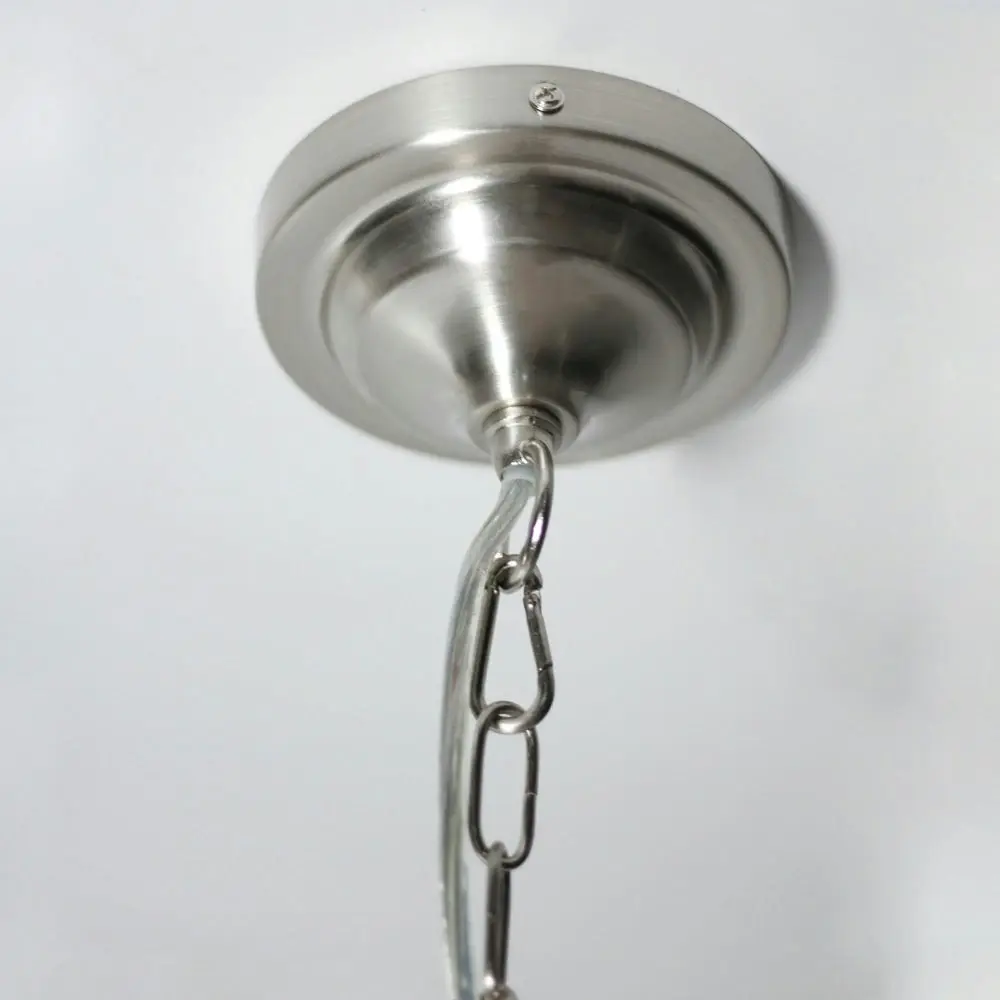 Olde 3 Lights Hanging Chandelier Lamp Light Antique Satin Chrome