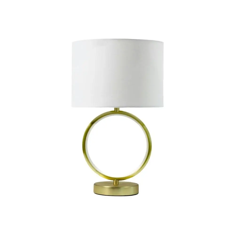 Reno Modern Elegant Table Lamp Desk Light - Brass & white