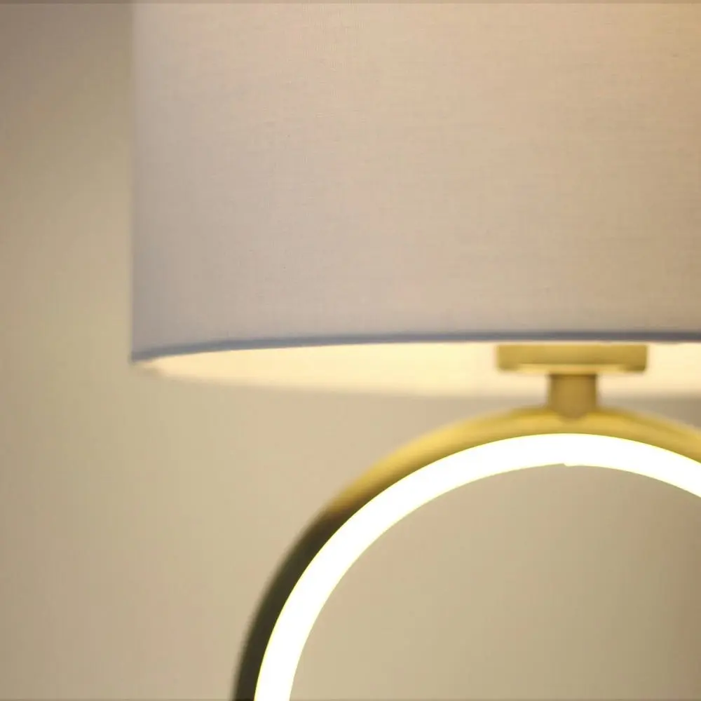 Reno Modern Elegant Table Lamp Desk Light - Brass & white