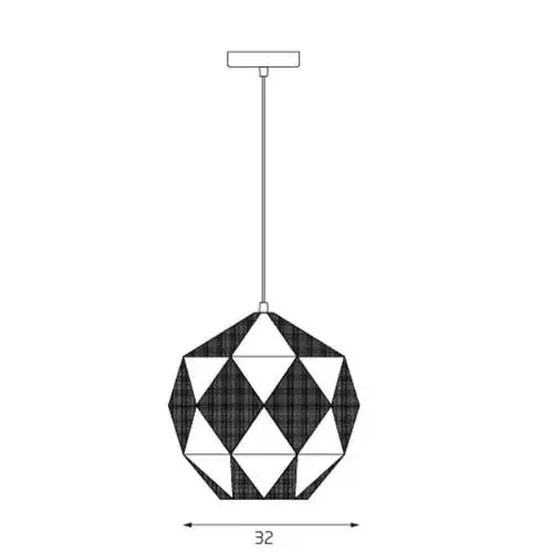 Oslo Geometric Hanging Pendant Light  - Copper