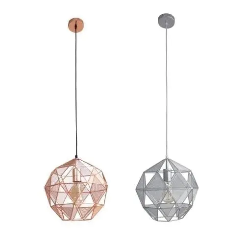 Oslo Geometric Hanging Pendant Light  - Copper