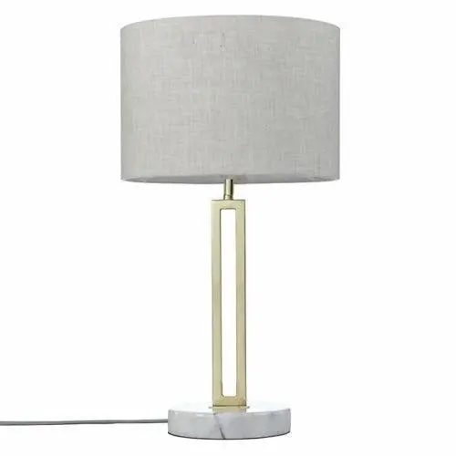 Ainsley Table Desk Lamp Marble Base Metal Body - Grey