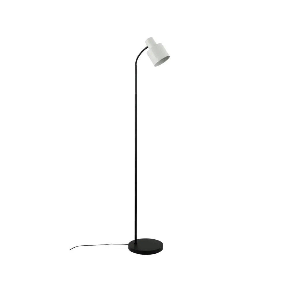 Laura Modern Elegant Free Standing Reading Light Floor Lamp - Black & White