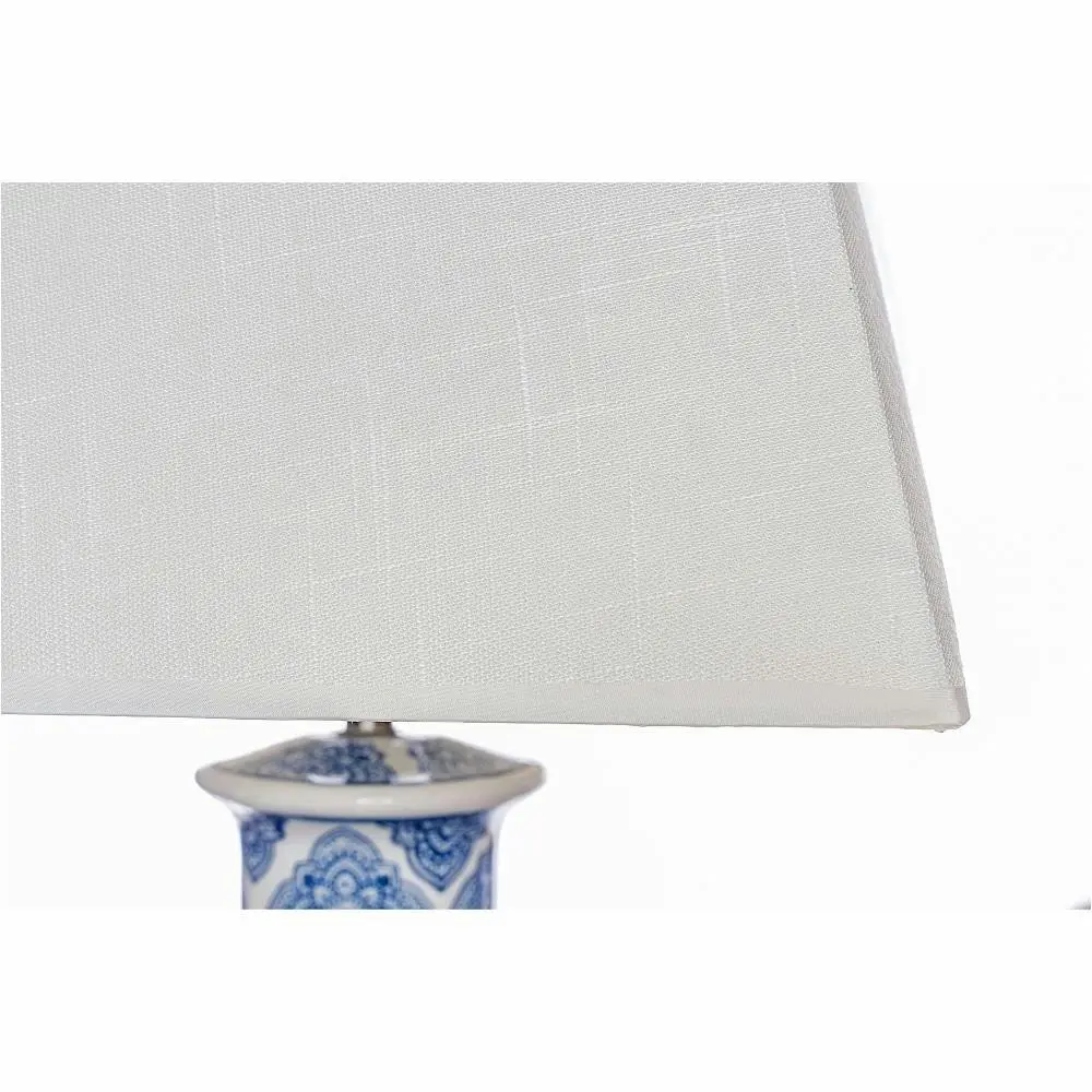 Mew Oriental Ceramic Base Table Desk Lamp - Blue / White