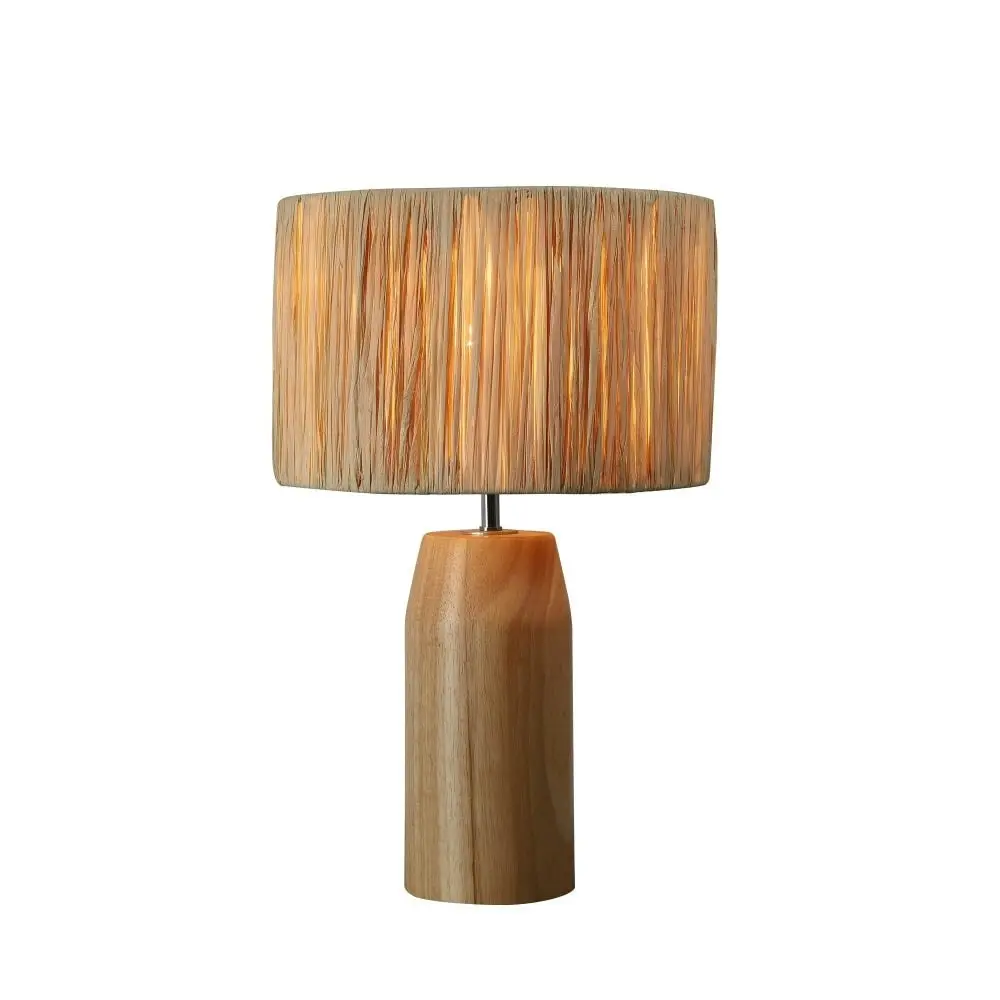 Minnie Aesthetic Raffia Shade Table Lamp Light Natural