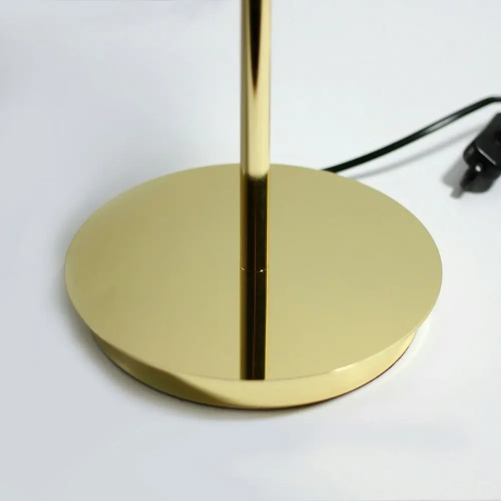 Toro Modern Semi Orb Metal Table Lamp Light Gold