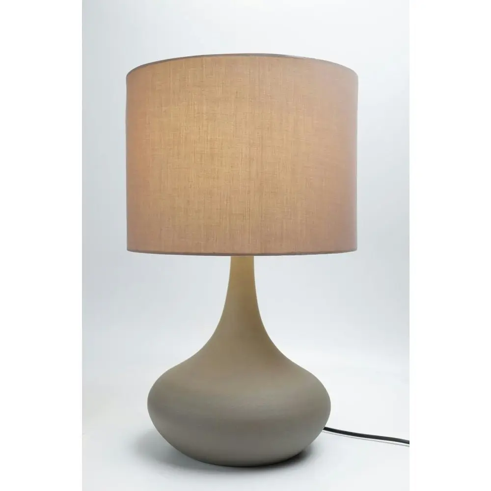 Amy Modern Touch Table Lamp Large Metal Base - Grey Shade