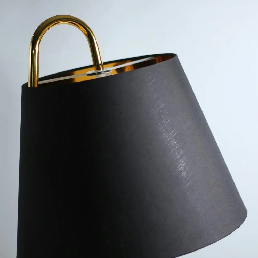 Iconic Modern Elegant Free Standing Reading Light - Black & Brass