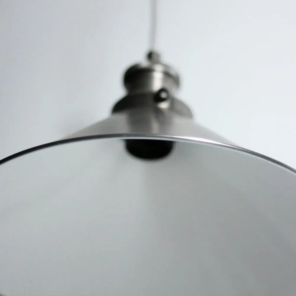 Ambrose 1-Light Modern Metal Shade Pendant Lamp Light Pewter