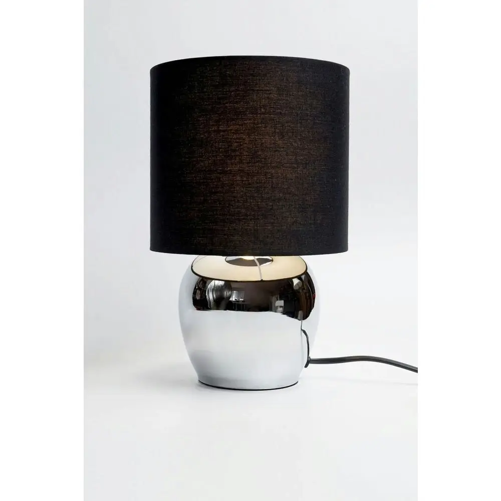 Freya Touch Table Desk Lamp Chrome Base - Black Shade