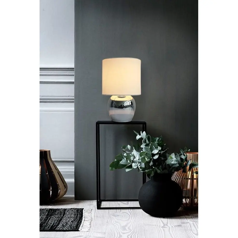 Freya Touch Table Desk Lamp Chrome Base - Black Shade