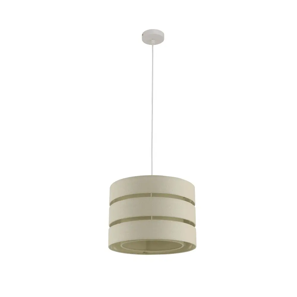 Madigan Hanging Pendant Light Linen Shade - Grey