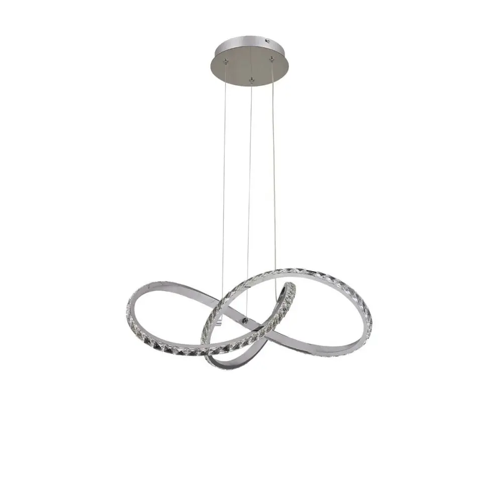 Costanzo Dimmable LED Modern Elegant Pendant Lamp Ceiling Light - Chrome