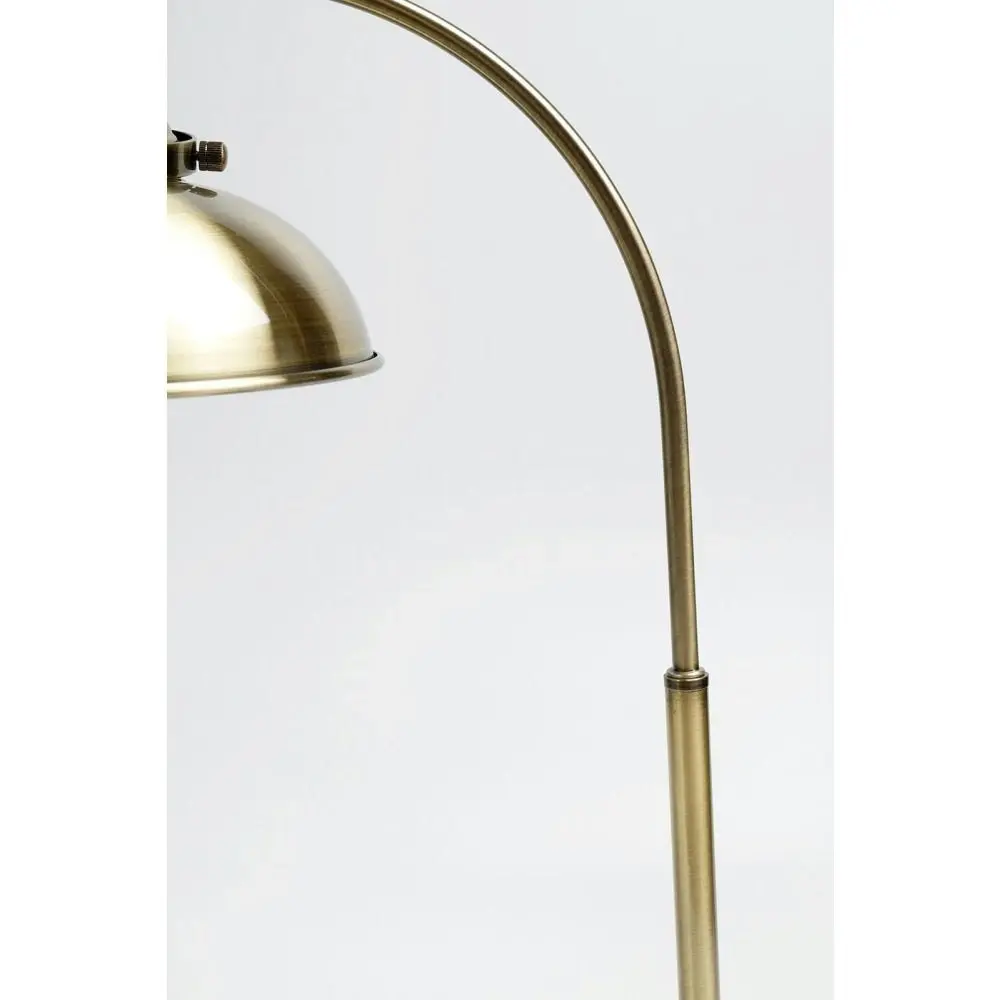 Oxford Modern Scandinavian Curved Arc Table Lamp - Weathered Brass