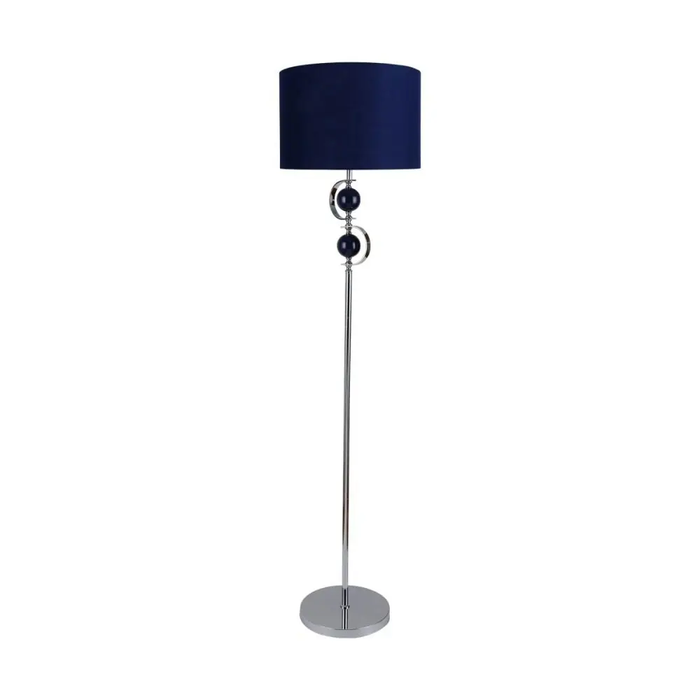 Virtue Modern Elegant Free Standing Reading Light Floor Lamp - Navy