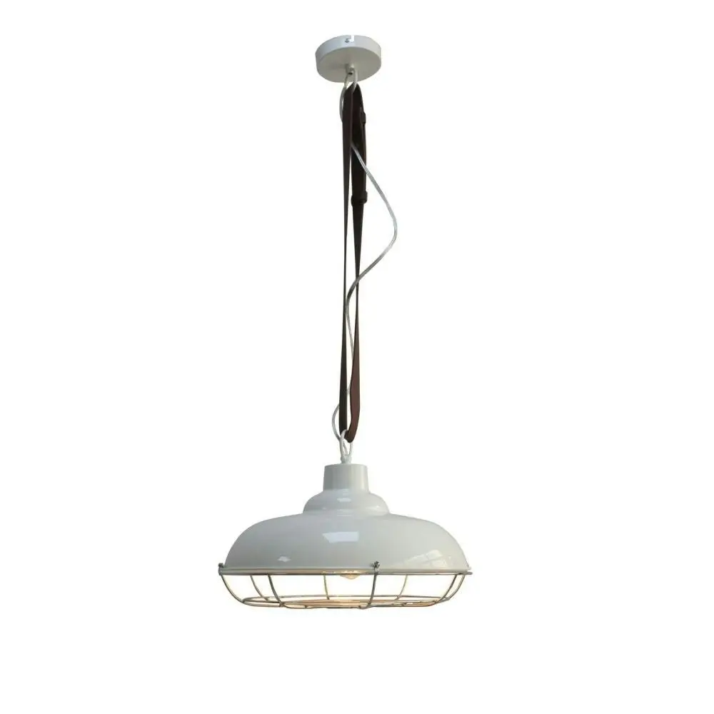 Edra Caged Belt Hanging Pendant Lamp - White