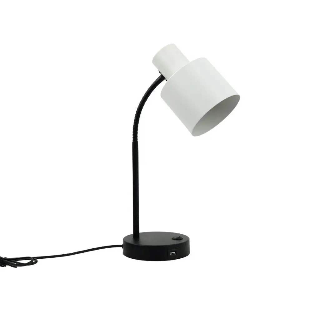 Laura Modern Elegant Table Lamp Desk Light - Black & White