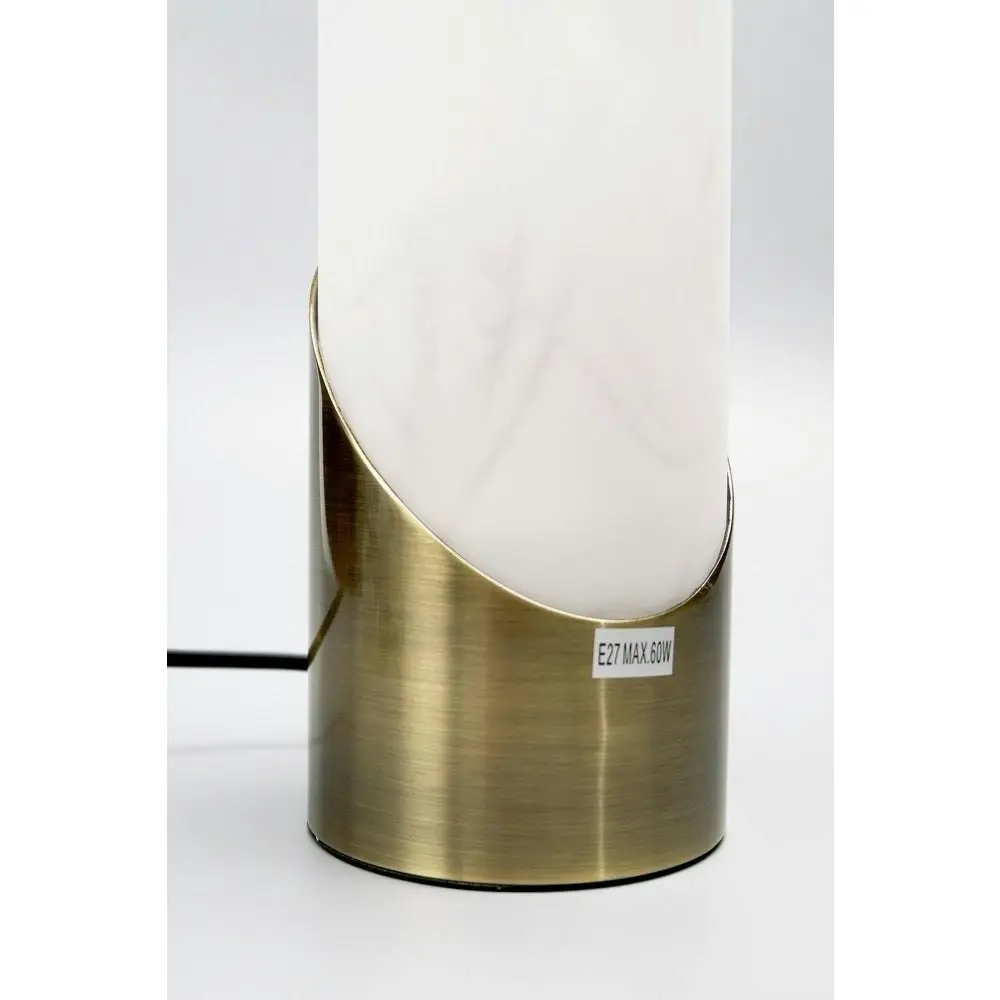 Lonsdale Touch Table Lamp Antique Brass Antique Brass Base - White