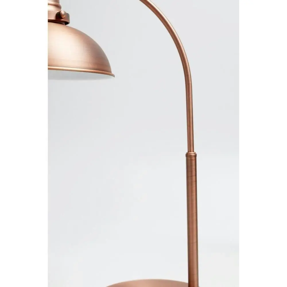 Oxford Modern Scandinavian Curved Arc Table Lamp - Antique Copper