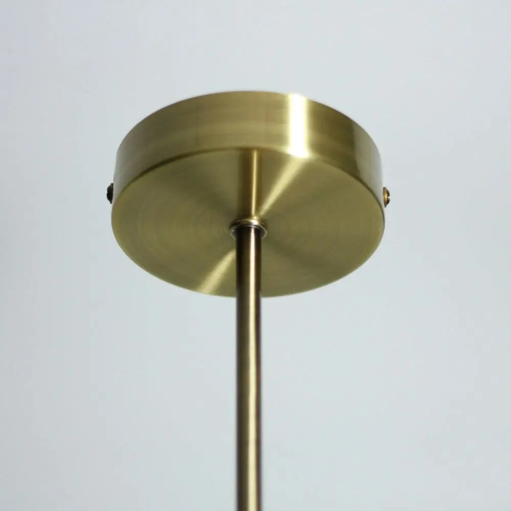 Emrys Modern Ceiling Light Lamp Antique Brass Grey Shade