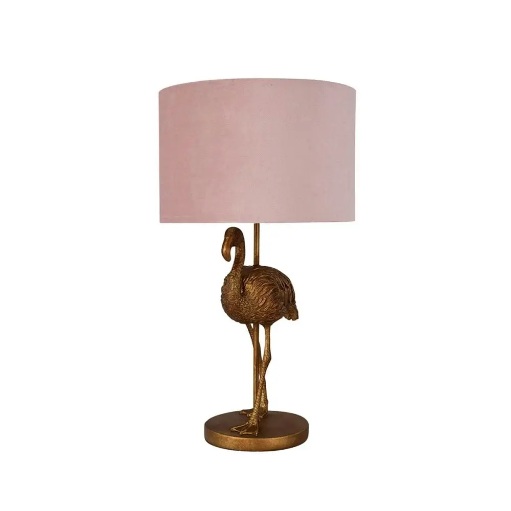 Flamingo Standing Modern Elegant Table Lamp Desk Light - Gold & Pink