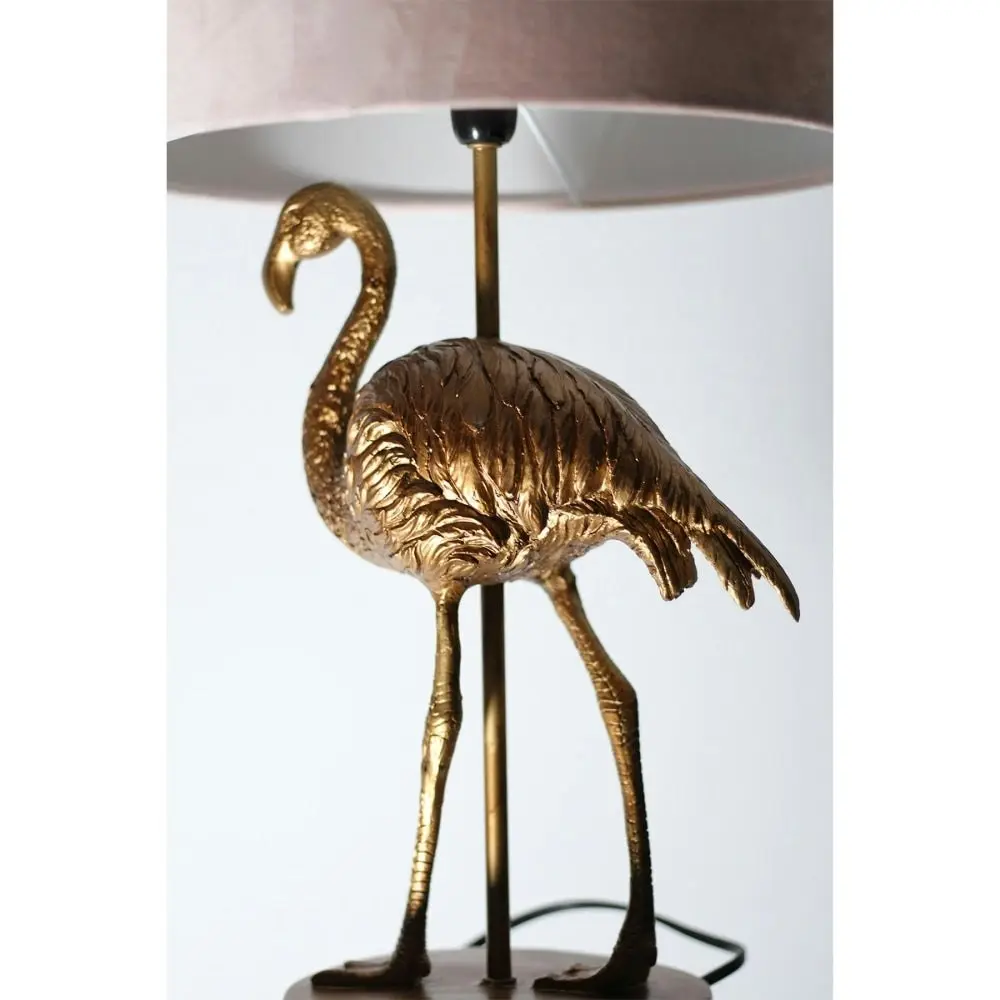 Flamingo Standing Modern Elegant Table Lamp Desk Light - Gold & Pink