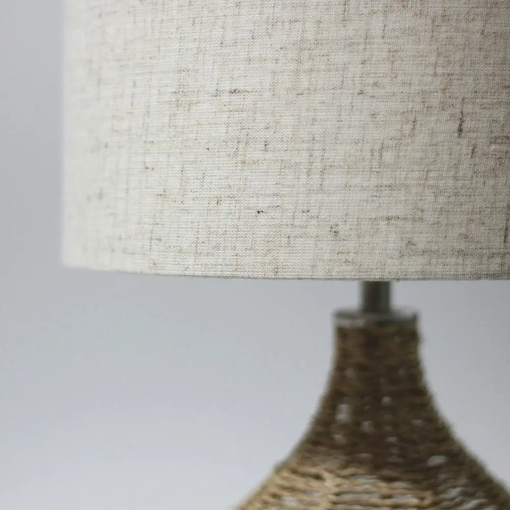 Trinity Modern Elegant Table Lamp Desk Light - Hemp & Natural