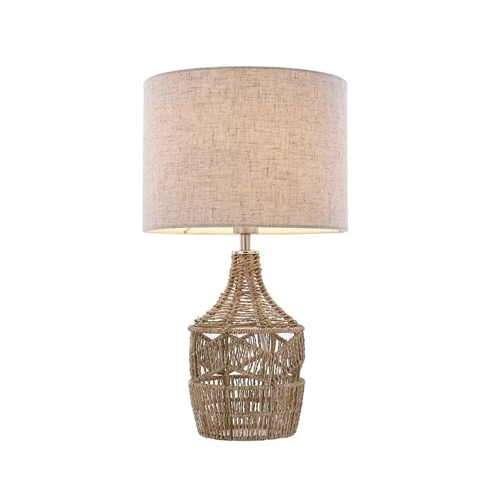 Trinity Modern Elegant Table Lamp Desk Light - Hemp & Natural