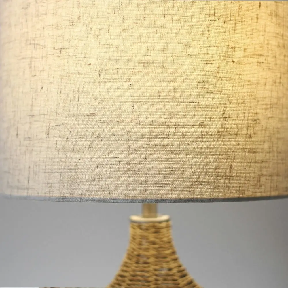 Trinity Modern Elegant Table Lamp Desk Light - Hemp & Natural