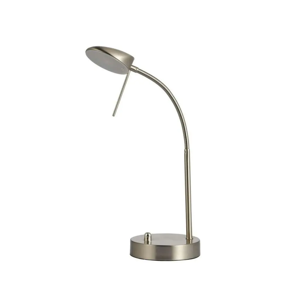 Vincenzo LED Modern Elegant Table Lamp Desk Light - Satin Chrome