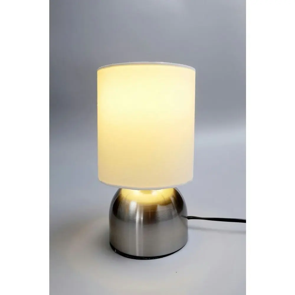 Freya Touch Table Desk Lamp Chrome Base - White Shade