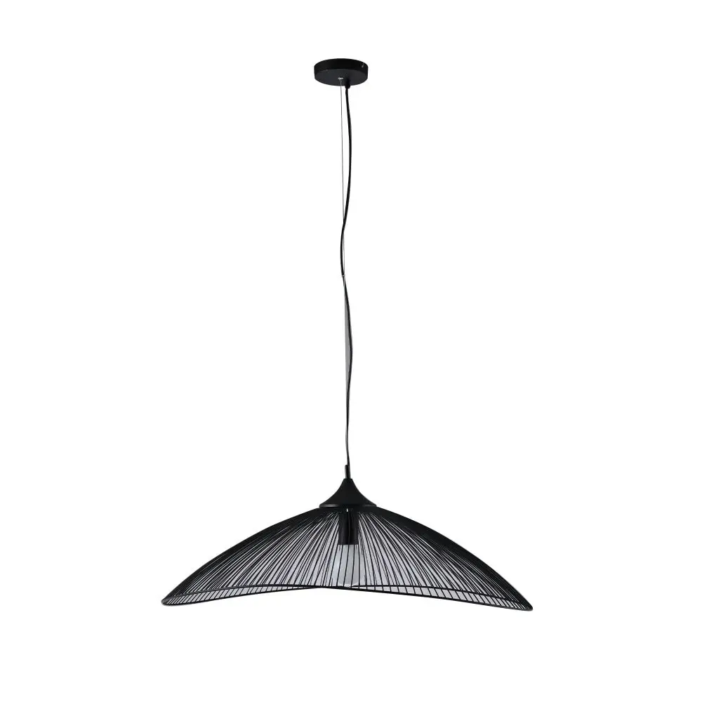 Syrah Modern Basket Style Pendant Lamp Light Black