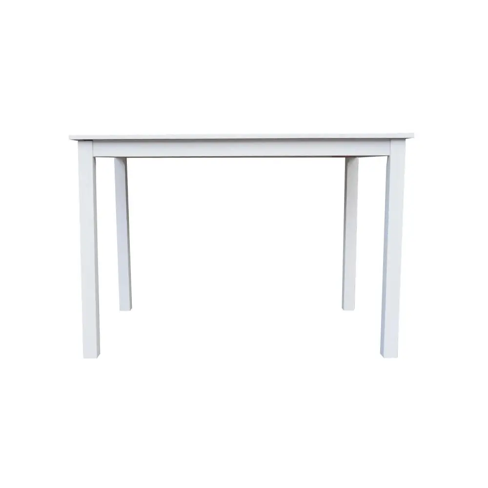 Design Square 5pc Dinign Set Rectangle Dining table 140cm W/ 4 Dining Chairs - White