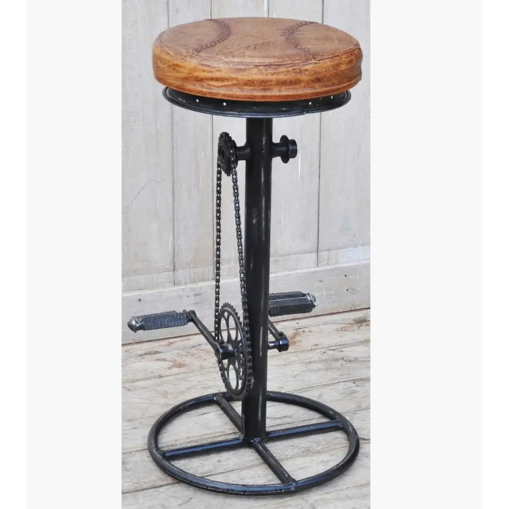 Allen Rustic Industrial Bicycle Kitchen Counter Bar Seat Stool